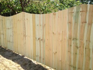 Wood Fence, Concave Wood fence, Privacy Wood Fence